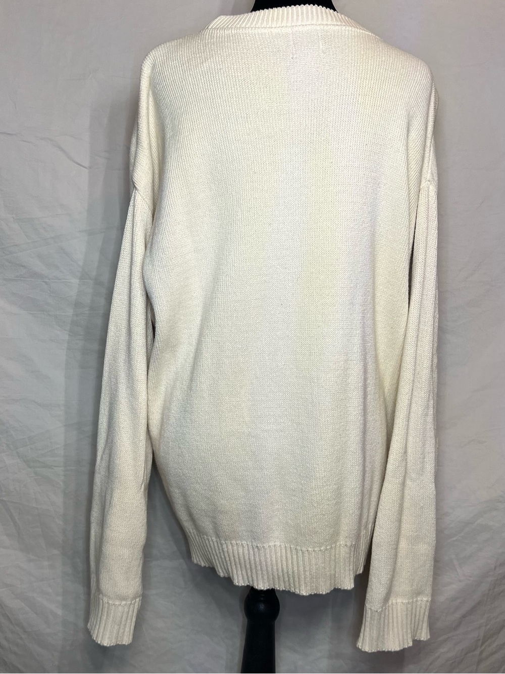 Cream Knit Sweater with American Flag - Picture 4 of 6